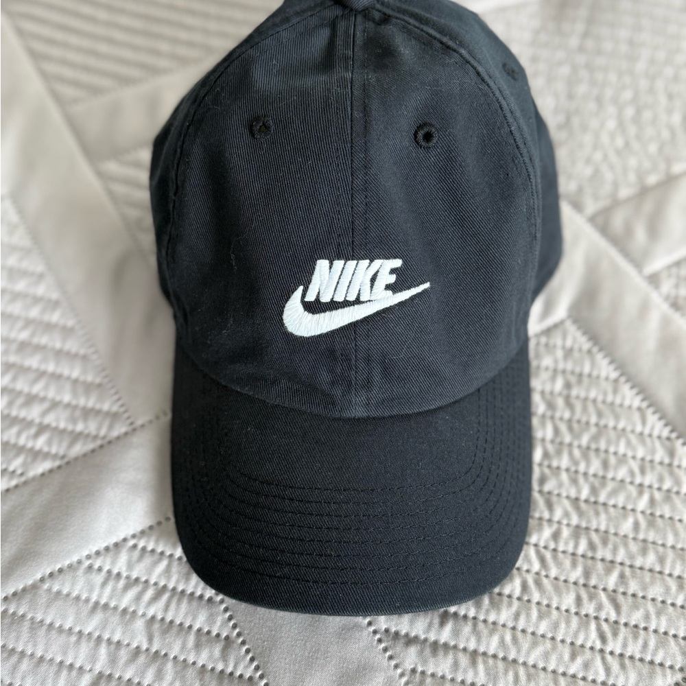 Nike Black Cap with White Logo